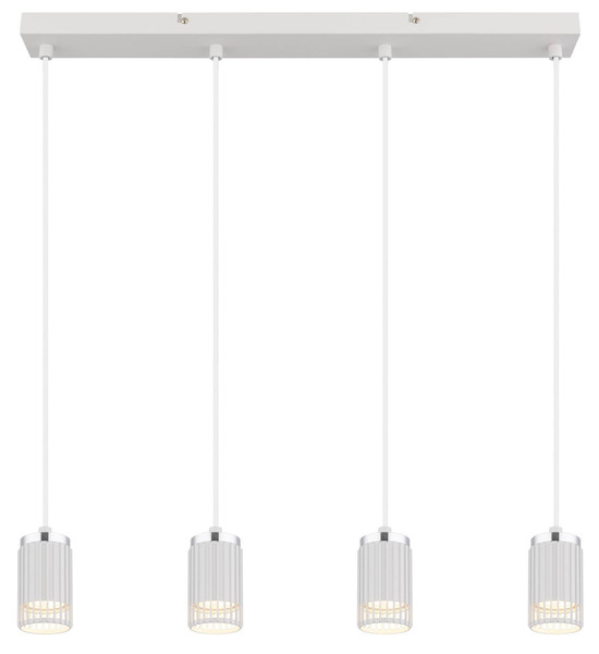 Globo Korben GU10 Hängeleuchte 4-fach 25W Weiß Matt, Metall Ø6cm 57906-4HW