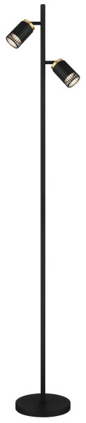 Globo Korben GU10 Stehleuchte 2-fach 5W Schwarz Matt, Metall Ø6cm 57906S