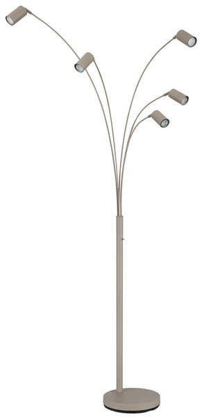 Globo Robby GU10 Stehleuchte 5-fach 35W Sandfarben Matt, Metall Ø5,5cm 57910-5SSA