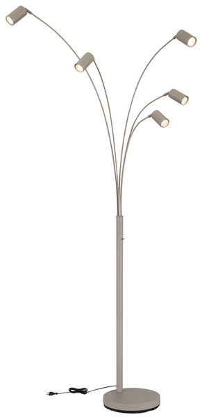 Globo Robby GU10 Stehleuchte 5-fach 35W Sandfarben Matt, Metall Ø5,5cm 57910-5SSA