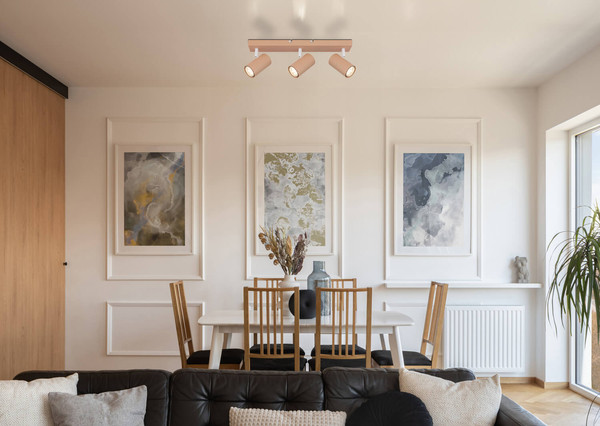 Globo Robby GU10 Strahler 3-fach 35W Pfirsichfarben Matt, Metall Ø5,5cm 57911-3P