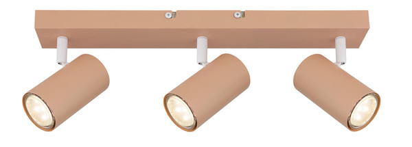 Globo Robby GU10 Strahler 3-fach 35W Pfirsichfarben Matt, Metall Ø5,5cm 57911-3P