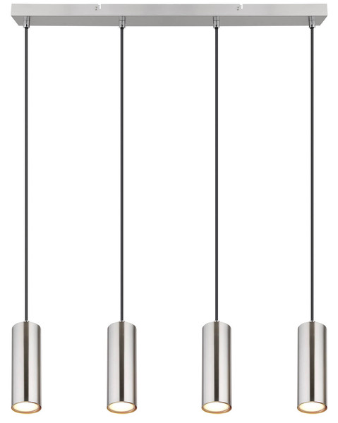 Globo Robby GU10 Hängeleuchte 4-fach 35W Nickel Matt, Metall Ø6cm 57911-4H