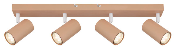 Globo Robby GU10 Strahler 4-fach 35W Pfirsichfarben Matt, Metall Ø5,5cm 57911-4P