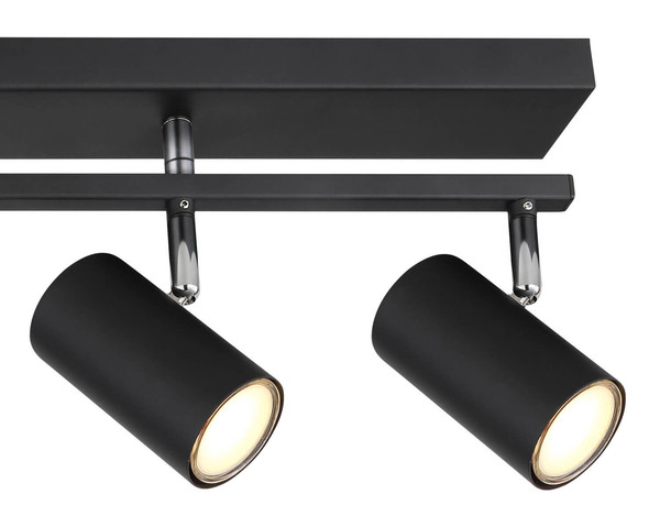 Globo Robby GU10 Strahler 5-fach 35W Schwarz Matt, Metall Ø5,2cm 57911-5B