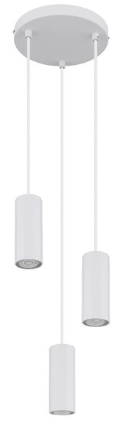 Globo Pendelleuchte James 3-flammig GU10 Weiß matt Metall Aluminium Ø21cm