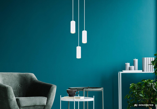 Globo Pendelleuchte James 3-flammig GU10 Weiß matt Metall Aluminium Ø21cm