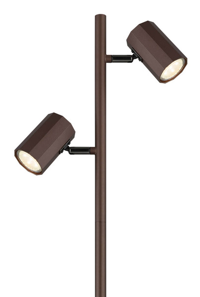 Globo James GU10 Stehleuchte 2-fach 5W Bronzefarben Matt, Metall Ø6cm 57919S