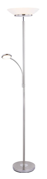 Globo Deckenfluter Nickel Matt, 1Xled LED Deckenfluter 58006