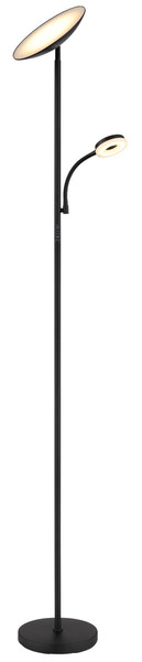 Globo Skopo LED Deckenfluter 20W CCT Schwarz Matt, Metall Ø25cm 58011