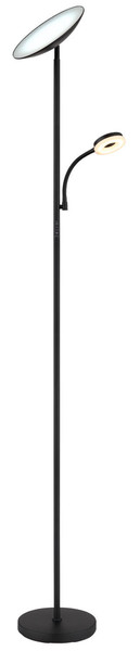 Globo Skopo LED Deckenfluter 20W CCT Schwarz Matt, Metall Ø25cm 58011