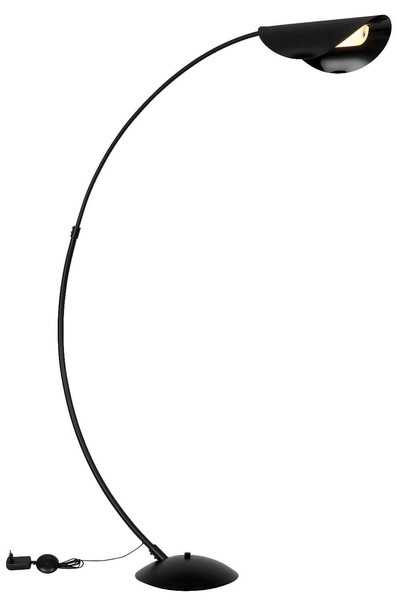 Globo LED Stehleuchte Robles 20W dimmbar warmweiss Schwarz matt rauchfarben Metall 182cm