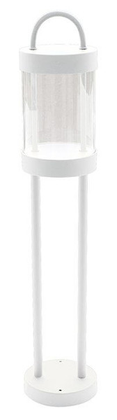 Globo LED Sockelleuchte Lunden 8W IP54 warmweiss Weiß Aluminium Metall 65cm