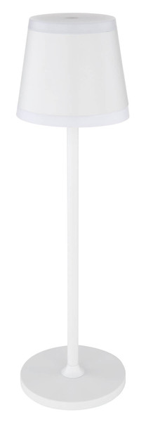 Globo Ridley LED Tischleuchte 4,60W Warmweiß IP54 Weiß Matt, Metall Ø11cm 58433W