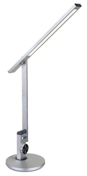 Globo LED Tischleuchte Solana 12W dimmbar CCT warm-/neutral-/tageslichtweiss 90Ra Aluminium Gebürstet 63,5x50cm