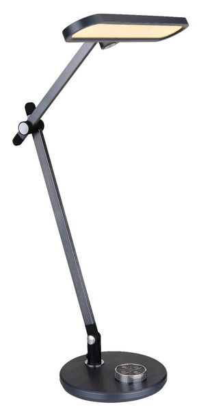 Globo LED Tischleuchte Berletta 12W dimmbar CCT warm-/neutral-/tageslichtweiss 90Ra Grau dunkel Aluminium Gebürstet 57,5x53cm