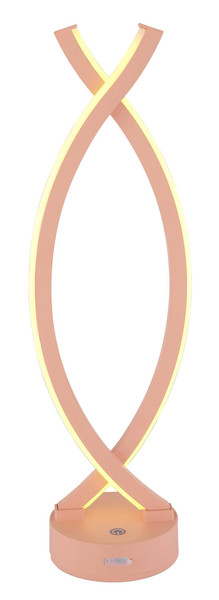 Globo Hela LED Tischleuchte 1W Warmweiß Pfirsichfarben Matt 41cm 58457P