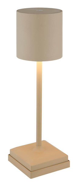 Globo Dixon LED Tischleuchte Warmweiß Sandfarben Matt Ø9,3cm 58487S