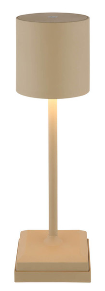 Globo Dixon LED Tischleuchte Warmweiß Sandfarben Matt Ø9,3cm 58487S