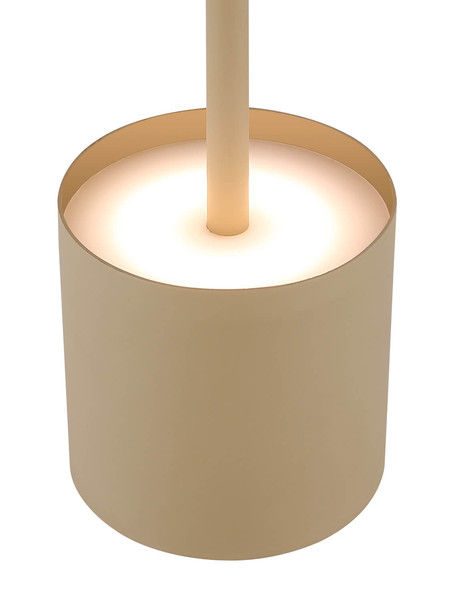 Globo Dixon LED Tischleuchte Warmweiß Sandfarben Matt Ø9,3cm 58487S