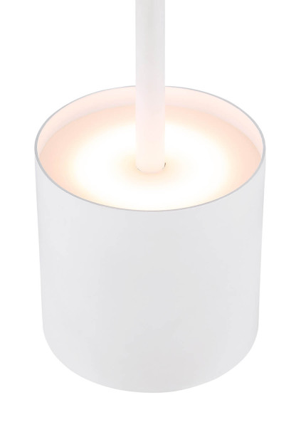 Globo Dixon LED Tischleuchte 1,50W Warmweiß Weiß Matt Ø9,3cm 58487W