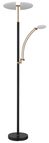 Globo Tirana LED Deckenfluter 40W CCT Schwarz Matt, Metall 183cm 58909B