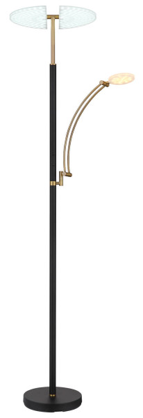 Globo Tirana LED Deckenfluter 40W CCT Schwarz Matt, Metall 183cm 58909B