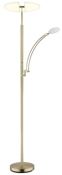 Globo LED Deckenfluter Tirana 40W dimmbar CCT warm-/neutral-/tageslichtweiss Messingfarben matt Metall 183cm