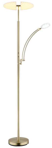 Globo LED Deckenfluter Tirana 40W dimmbar CCT warm-/neutral-/tageslichtweiss Messingfarben matt Metall 183cm