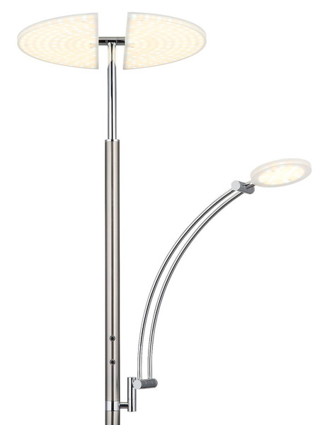 Globo LED Deckenfluter Tirana 40W dimmbar CCT warm-/neutral-/tageslichtweiss Nickel matt Metall 183cm
