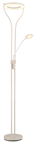 Globo LED Deckenfluter Ebro 20W warmweiss Sandfarben matt Metall Glas 194cm