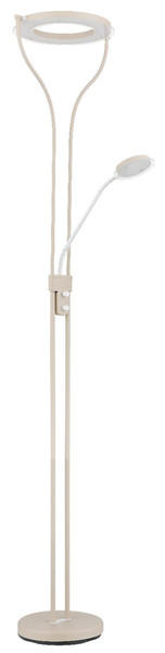 Globo LED Deckenfluter Ebro 20W warmweiss Sandfarben matt Metall Glas 194cm