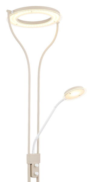 Globo LED Deckenfluter Ebro 20W warmweiss Sandfarben matt Metall Glas 194cm