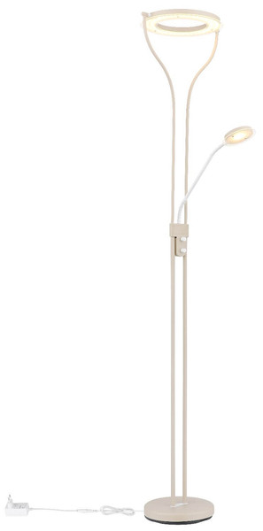 Globo LED Deckenfluter Ebro 20W warmweiss Sandfarben matt Metall Glas 194cm