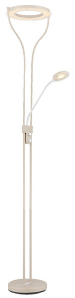 Globo LED Deckenfluter Ebro 20W warmweiss Sandfarben matt Metall Glas 194cm