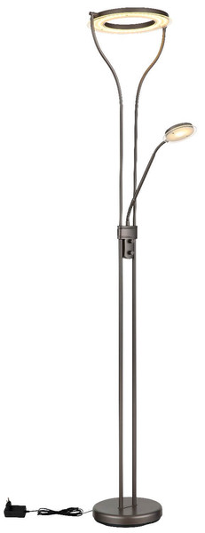 Globo LED Deckenfluter Ebro 20W warmweiss Kaffeefarben matt Metall Glas 194cm