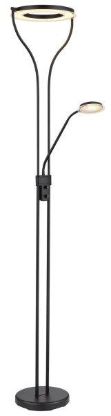 Globo Ebro LED Deckenfluter 20W Warmweiß Schwarz, Metall 194cm 59038SD