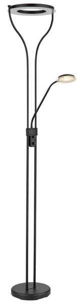 Globo Ebro LED Deckenfluter 20W Warmweiß Schwarz, Metall 194cm 59038SD