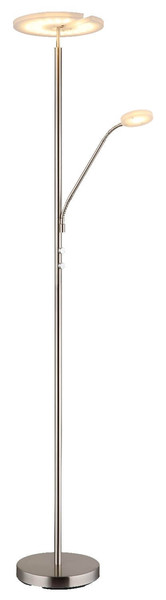 Globo LED Deckenfluter Stanford 28W dimmbar warmweiss Nickel matt Metall 180cm