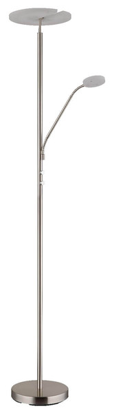Globo LED Deckenfluter Stanford 28W dimmbar warmweiss Nickel matt Metall 180cm