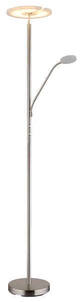 Globo LED Deckenfluter Stanford 28W dimmbar warmweiss Nickel matt Metall 180cm