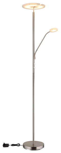 Globo LED Deckenfluter Stanford 28W dimmbar warmweiss Nickel matt Metall 180cm