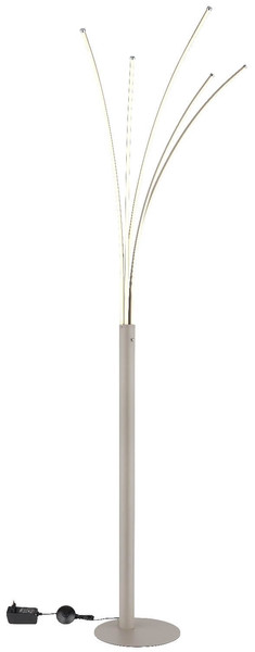 Globo LED Stehleuchte Bizzy 36W dimmbar warmweiss Sandfarben matt Metall Aluminium 187cm