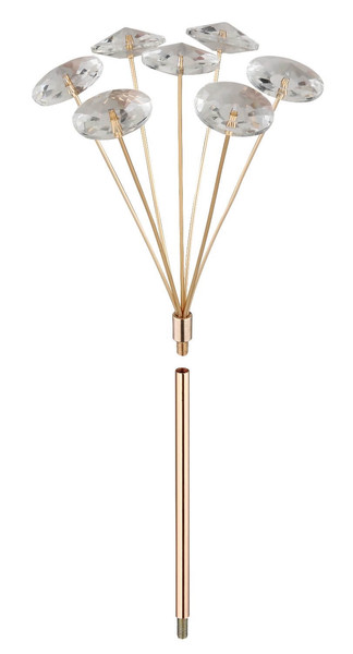 Globo LED Deckenleuchte Katrina 6-flammig G9 LED 6x 3,5W warmweiss Goldfarben klar Metall K9 Kristalle Ø60cm