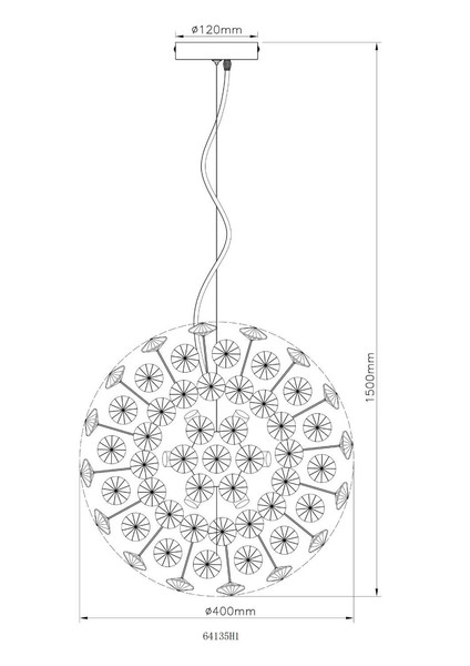 Globo LED Kronleuchter Katrina 8-flammig G9 LED 8x 3,5W warmweiss Goldfarben klar Metall K9 Kristalle Ø40cm