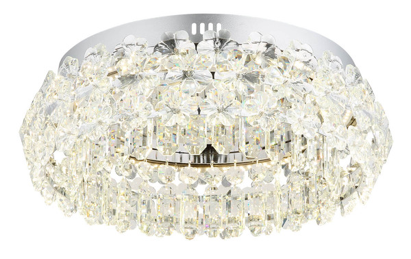 Globo Diann LED Deckenleuchte 40W Neutralweiß Verchromt, Metall Ø50cm 64140D