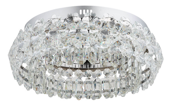 Globo Diann LED Deckenleuchte 40W Neutralweiß Verchromt, Metall Ø50cm 64140D