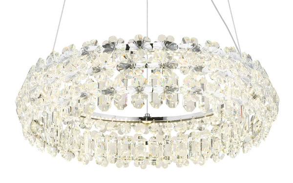 Globo Diann LED Hängeleuchte 50W Neutralweiß Verchromt, Metall Ø60cm 64140H