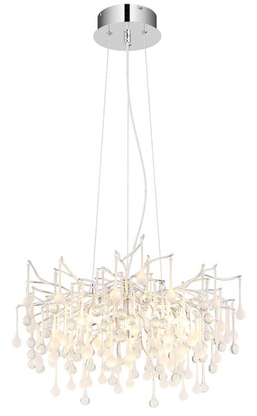 Globo Kronleuchter Maxine 10-flammig G9 Verchromt Metall Aluminium Ø60cm