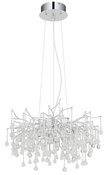 Globo Kronleuchter Maxine 10-flammig G9 Verchromt Metall Aluminium Ø60cm